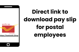 Direct link to download pay slip for postal employees