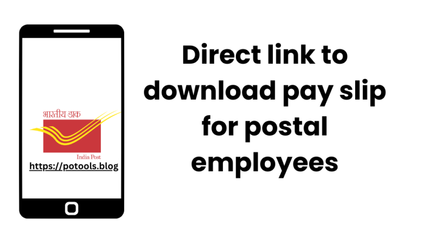 Direct link to download pay slip for postal employees