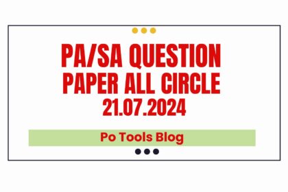 GDS to PA/SA Question Paper 2024